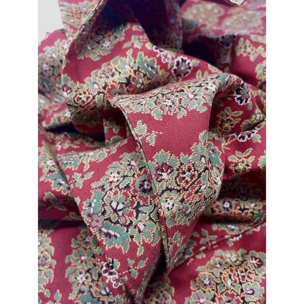 NEW Pottery Barn Greta Bhotah Red Paisley King Duvet Cover Linen Cotton Blend